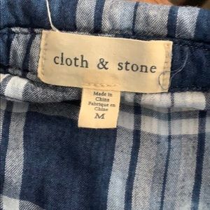 cloth & stone Tops - Cloth and stone blue plaid button up shirt cloth & stone Tops - Cloth and stone blue plaid button up shirt